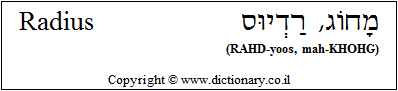'Radius' in Hebrew