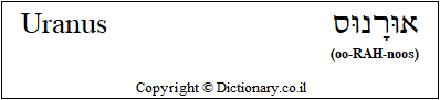 'Uranus' in Hebrew
