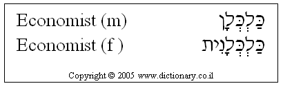 'Economist' in Hebrew